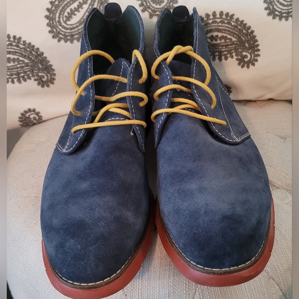 Florsheim Mens Blue Suede Boot Apron Size 9.5D